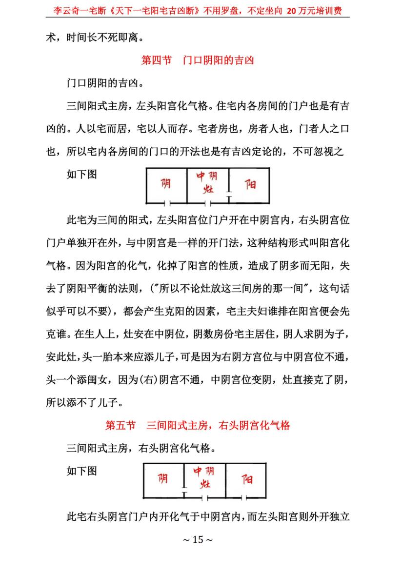 李云奇一宅断《天下一宅阳宅吉凶断》插图5