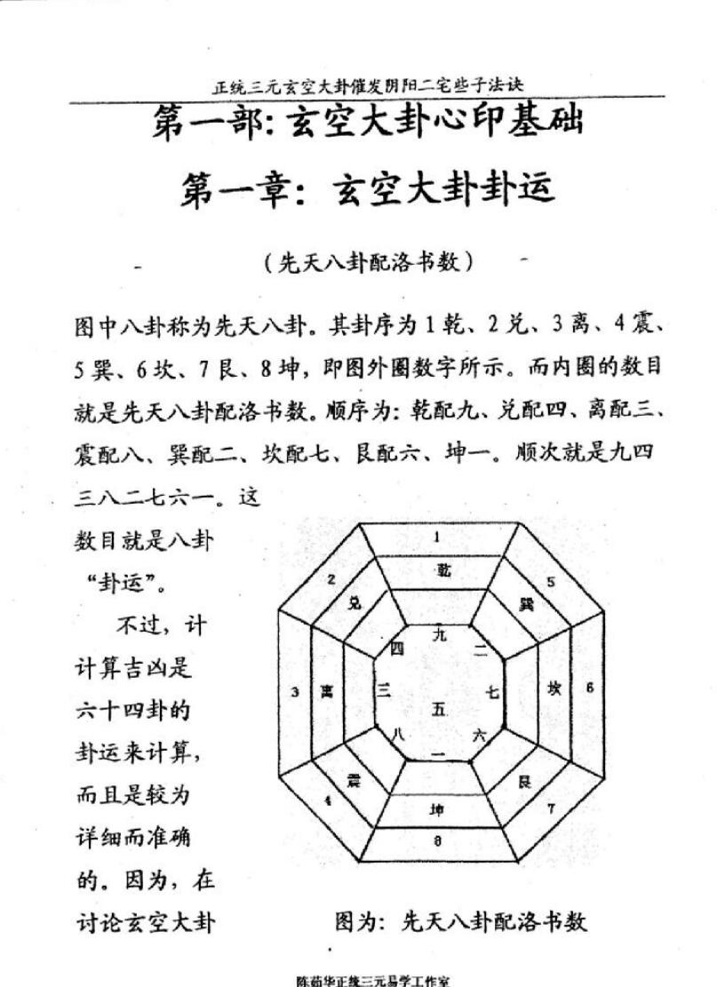 《正统三元玄空大卦催发阴阳二宅些子法诀》陈茹华插图1