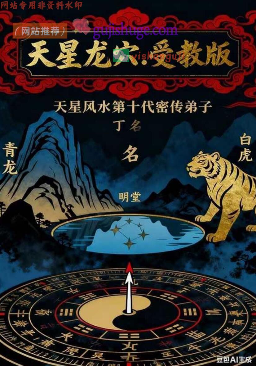 《天星龙穴受教版+天星风水砂法》天星风水第十代密传弟子 内部教学教材