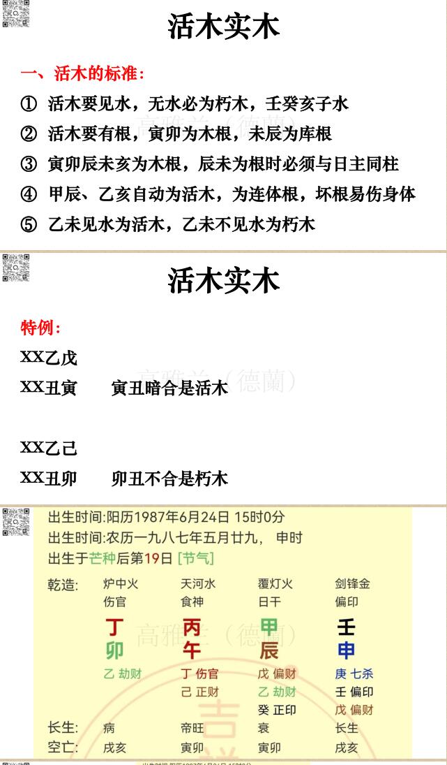 高雅兰《八字看活木朽木全面详解》插图3