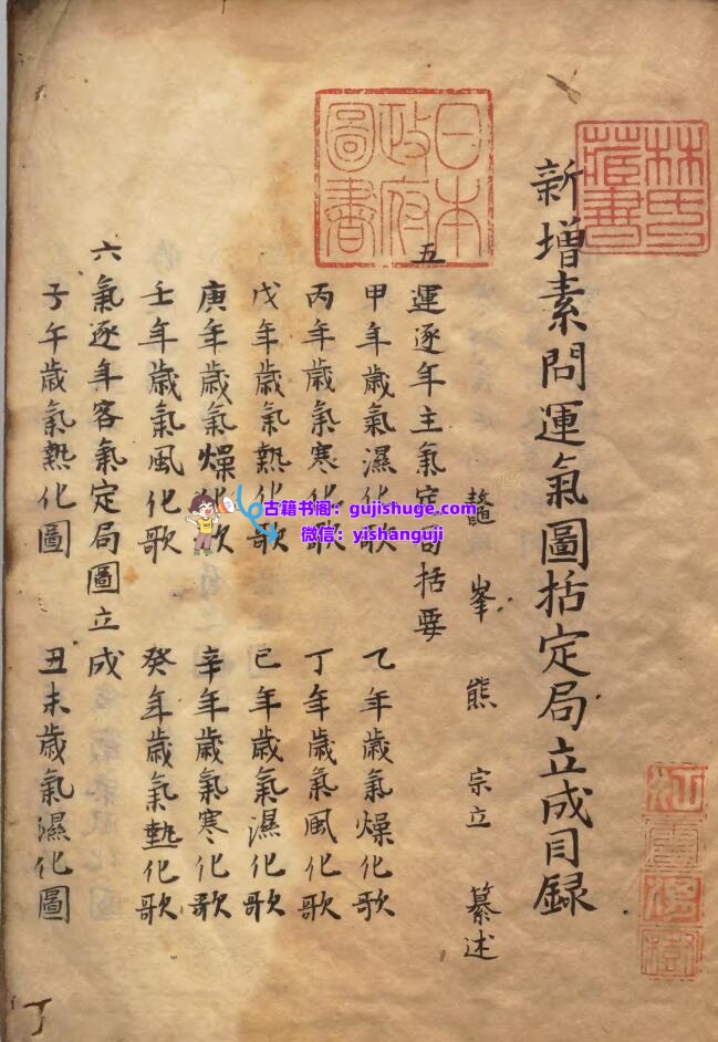 古籍《新增素问运气图》插图