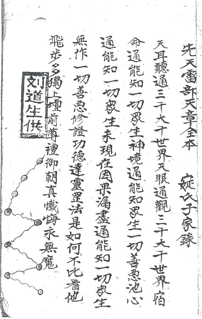 《先天雷部天章刘道生供》黑白插图2