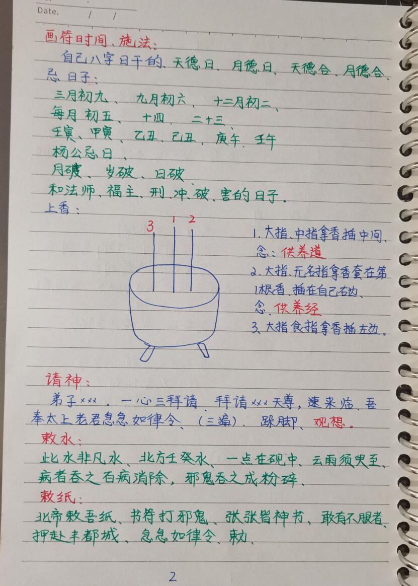 茅山真形符，笔记手稿插图1