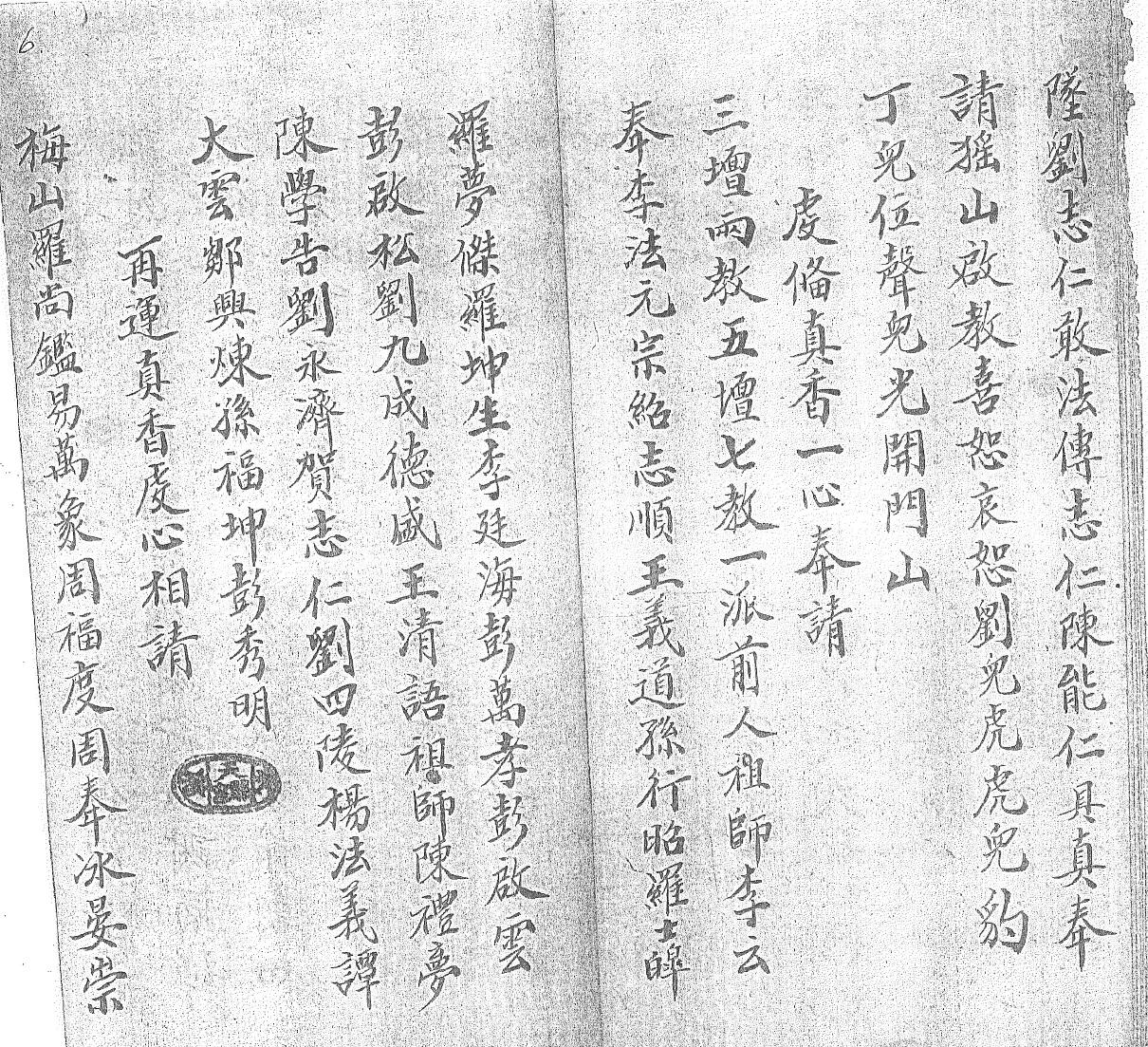 《正一元皇大和梅山祭统秘诀一宗》黑白插图6