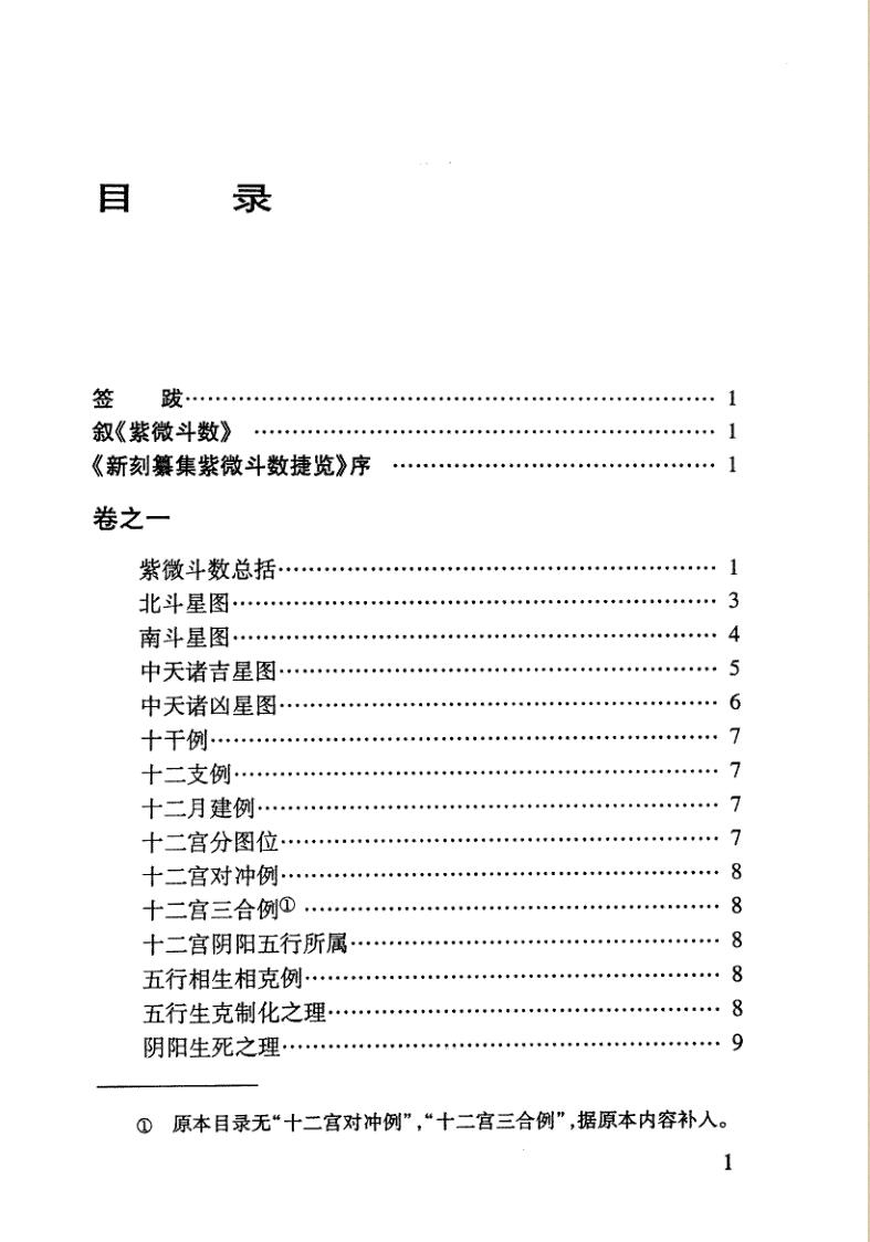 《 新刻纂集紫微斗数捷览》插图1